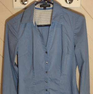 Blue button-down shirt